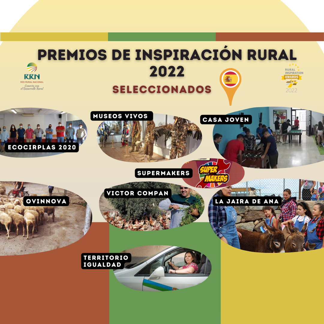 La Red Rural Nacional selecciona 8 proyectos españoles para competir en los “Premios europeos de Inspiración Rural 2022”